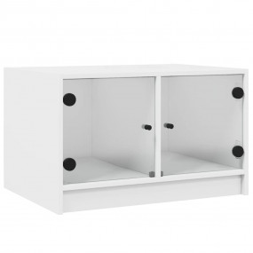 Coffee Table White Engineered wood, glass Medium Coffee...
