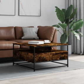 Coffee Table Smoked Oak Engineered wood, metal Medium