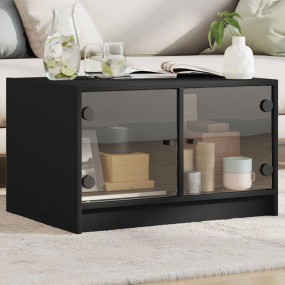 Coffee Table Black Engineered wood, glass Medium Coffee...