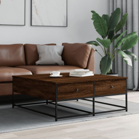 Coffee Table Brown Oak Engineered Wood Medium Coffee Ta...