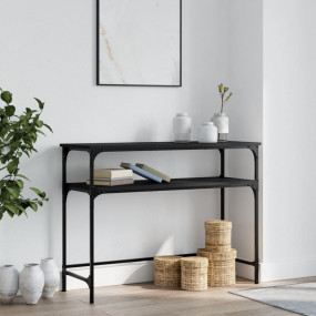 Console Table Black Engineered wood, Metal 39.4 x 14.0 ...