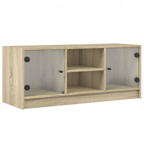 TV Cabinet Sonoma oak Engineered wood, glass 40.2 x 14....
