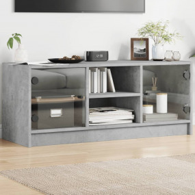 TV Cabinet Concrete gray Engineered wood, glass Medium ...