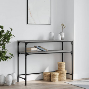 Console Table Grey Sonoma Engineered Wood, Metal 39.4x1...
