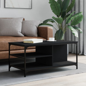 Coffee Table Black Engineered wood, Metal Medium Coffee...