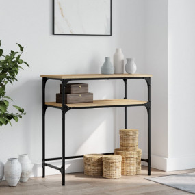 Console Table Sonoma oak Engineered wood, Metal