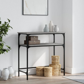 Console Table Grey sonoma Engineered wood, metal 29.5 i...
