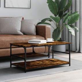Coffee Table Smoked Oak Engineered wood, metal Medium