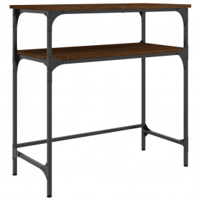 Console Table Brown Oak Engineered Wood 29.5 in x 14.0 ...