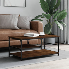 Coffee Table Brown Oak Engineered wood, metal Coffee Ta...