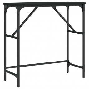 Console Table Black Engineered wood, Metal