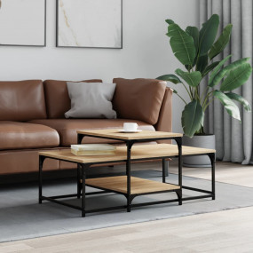 Coffee Table Sonoma oak Engineered wood 40.2 x 23.6 x 1...