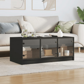 Coffee Table Black Engineered Wood Medium Coffee Table