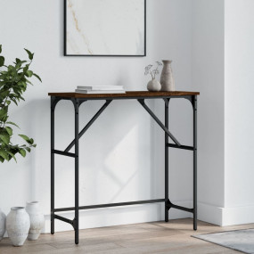 Console Table Brown Oak Engineered wood 29.5x12.6x29.5 ...