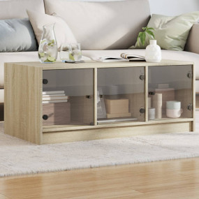 Coffee Table Sonoma oak Engineered wood, glass