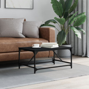 Coffee Table Black Engineered wood Medium Durable Coffe...