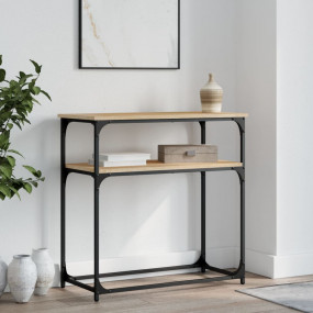 Console Table Sonoma Oak Engineered Wood, Metal