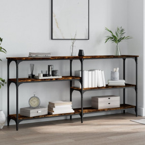 Console Table Smoked Oak Engineered wood, metal 63 x 11...