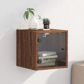 Bedside Cabinet Brown Oak Engineered Wood Compact Bedsi...