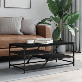 Coffee Table Black Engineered wood, metal 39.4 x 19.3 x...