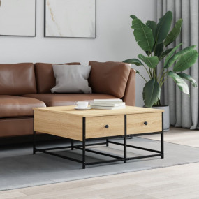 Coffee Table Sonoma oak Engineered wood Coffee Table Sq...