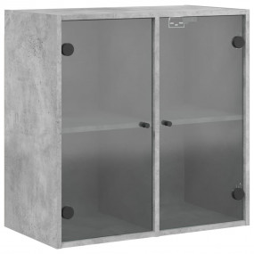 Wall Cabinet Concrete grey Engineered wood, glass Mediu...