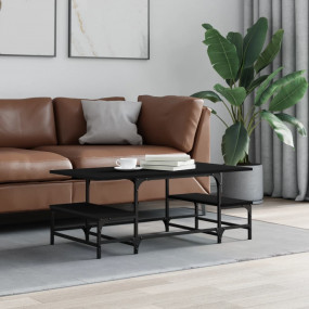 Coffee Table Black Engineered wood 19.9 x 39.4 x 15.7 i...