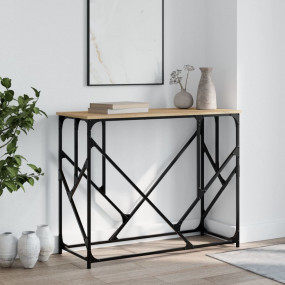 Console Table Sonoma Oak Engineered Wood, Metal Medium
