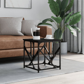 Coffee Table Black Engineered wood Small Adjustable Fee...