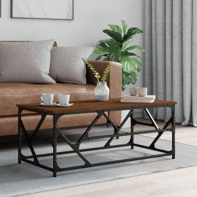 Coffee Table Brown Oak Engineered wood, metal Standard