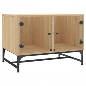 Coffee Table Sonoma oak Engineered wood, glass, steel M...