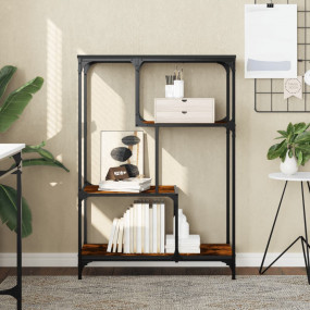 Bookshelf Smoked oak Engineered wood 31.9 x 14.2 x 45.3...