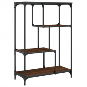 Bookshelf Brown Oak Engineered Wood, Steel 45.3 in