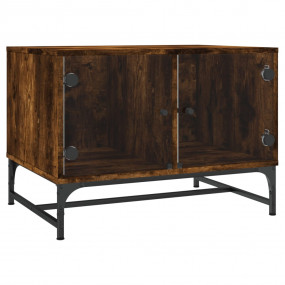 Coffee Table Smoked oak Engineered wood, glass, steel M...