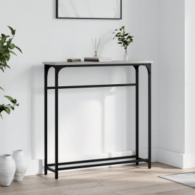Console Table Grey Sonoma Engineered Wood Narrow Adjust...