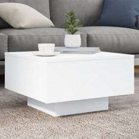 Coffee Table White Engineered wood 21.7 in x 21.7 in x ...