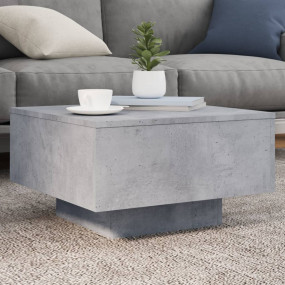Coffee Table Concrete Gray Engineered Wood Low Coffee T...