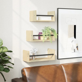 Wall Shelf Set Sonoma Oak Engineered wood Medium Wall m...