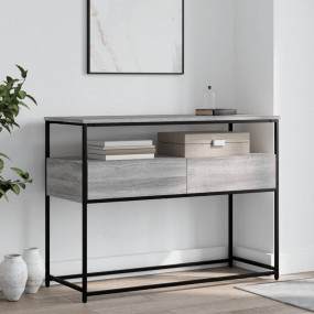 Console Table Grey Sonoma Engineered Wood, Metal