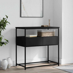 Console Table Black Engineered wood Medium Adjustable F...