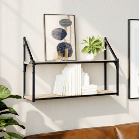 Wall Shelf Sonoma Oak Engineered Wood 31.5 x 8.3 x 20.1...