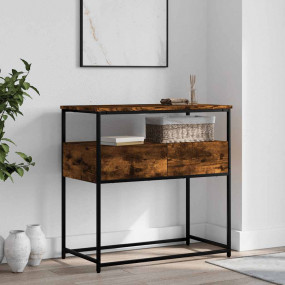 Console Table Smoked oak Engineered wood, metal