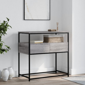 Console Table Gray Sonoma Engineered Wood Small Adjusta...