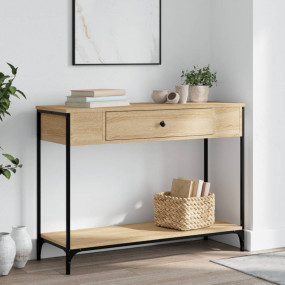 Console Table Sonoma oak Engineered wood Medium Adjusta...