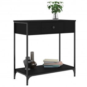 Console Table Black Engineered wood, Metal Medium Adjus...