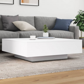 Coffee Table White Engineered wood Large Sturdy Coffee ...