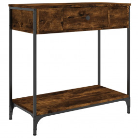 Console Table Smoked Oak Engineered wood and metal