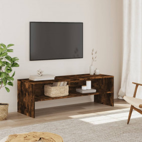 TV Cabinet Smoked Oak Engineered Wood TV Cabinet Rectan...