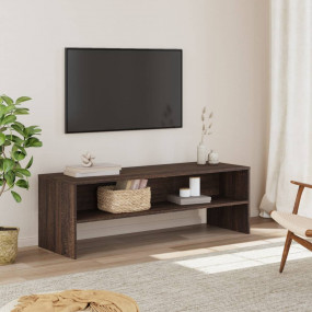 TV Cabinet Brown Oak Engineered Wood Medium TV Cabinet