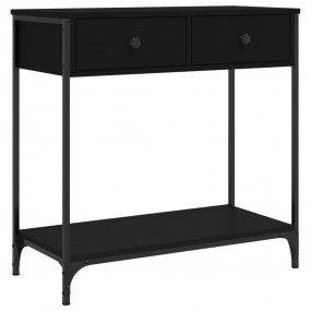 Console Table Black Engineered wood, metal 29.5 x 13.6 ...
